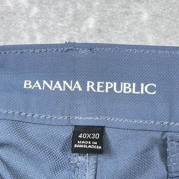 Banana Republic Pants Mens Size 40 Blue Flat Front Slim Performance Stretch Golf - Picture 9 of 11